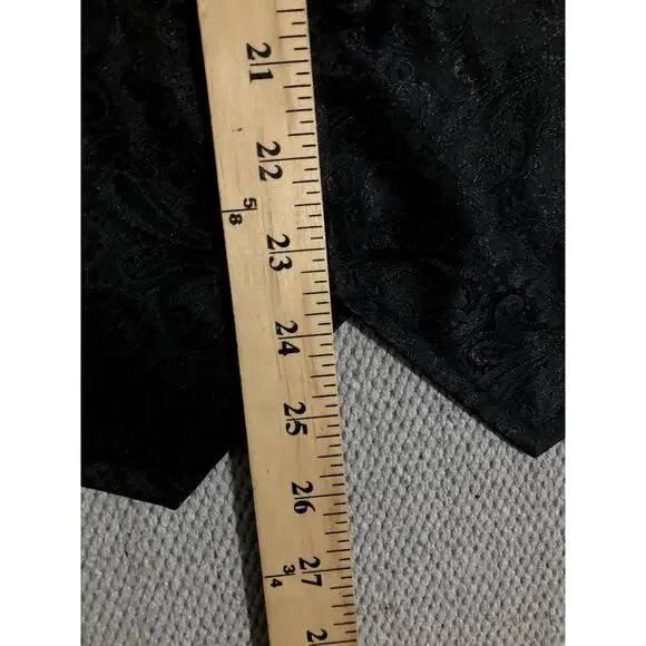 Scully Western Vest Men's Large Black Paisley Formal Button Rodeo Gentleman - Picture 7 of 8